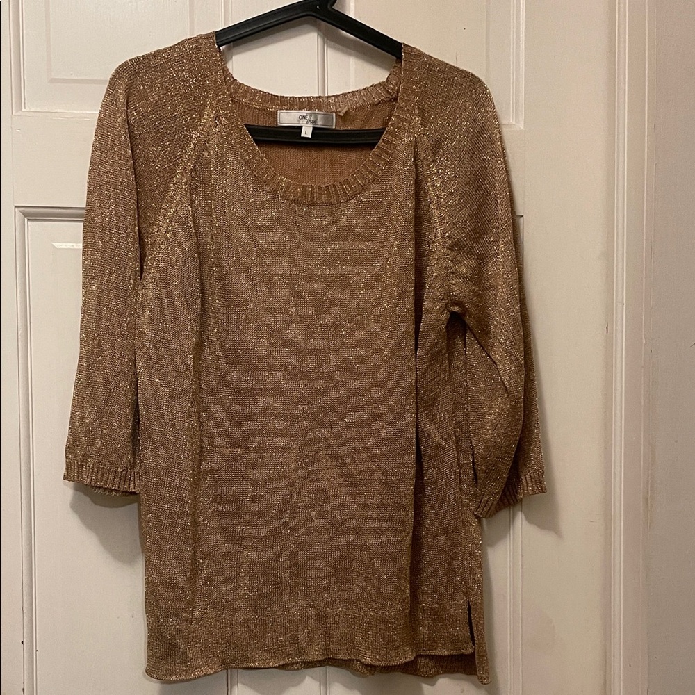 Shimmering Gold Women's Sweater